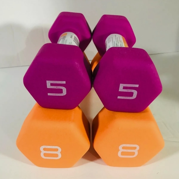 5 & 8 Lb CAP Neoprene Hex Dumbbell Weight …